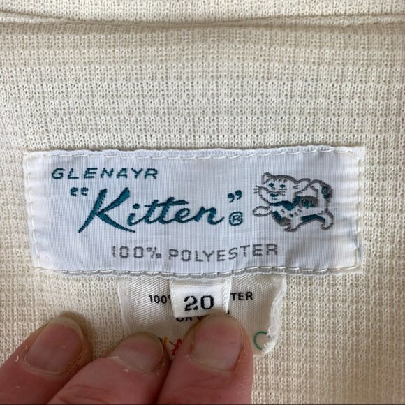 Vintage  70's Glenayr Kitten Ivory Blazer - Picture 7 of 13